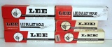 6 LEE Double Cavity Bullet Molds in Original Boxes for Reloading - .457 Dia. 340 gr. (.45-70), .358