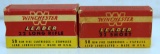 2 Full Vintage Boxes Winchester Leader .22 LR and .22 Short Cartridges Ammunition...