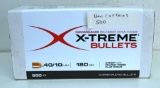 Full Box 500 X-TREME Bullets .40/10 mm .400 Dia. 180 gr. Round Nose Flat Point Copper Plated Bullets