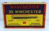 Full Vintage Box Winchester .35 Winchester Cartridges Ammunition...