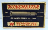 Full Vintage Box Winchester .35 Winchester Cartridges Ammunition...