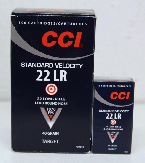 Full Brick 500 Rounds...CCI Standard Velocity .22 LR 40 gr. Target Cartridges Ammunition...