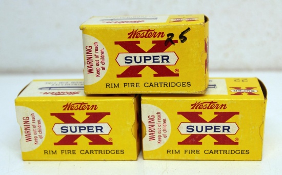 ...Full & 1 Partial of 25 Vintage Boxes Western Super-X .22 WMR JHP Cartridges Ammunition...