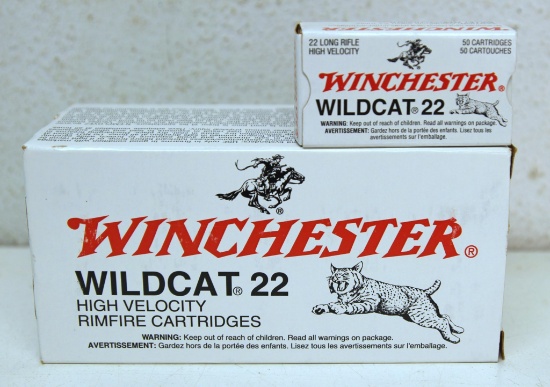 Full Brick 500 Rds Winchester Wildcat .22 LR High Velocity Cartridges Ammunition...