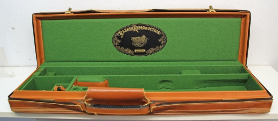 Winchester Parker Reproduction Side-by-Side Shotgun Case w/Key, Case has zippered area that covers