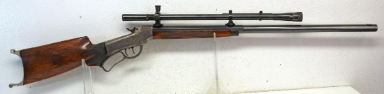 Engraved Marlin Ballard Deluxe .22 Cal. Double Set Trigger Single Shot Rifle w/Lyman Junior Target