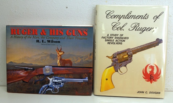 2 Different Books on Rugers - Compliments of Col. Ruger; A Study of Factory Engraved Single Action