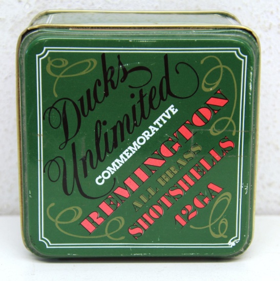 Full Commemorative Tin Ducks Unlimited Remington All Brass 12 Ga. Shotgun Shells Ammunition...