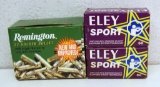 Full Box Remington 225 Round 22 Golden Bullet High Velocity .22 LR and Full Box & Partial Box 7 Eley