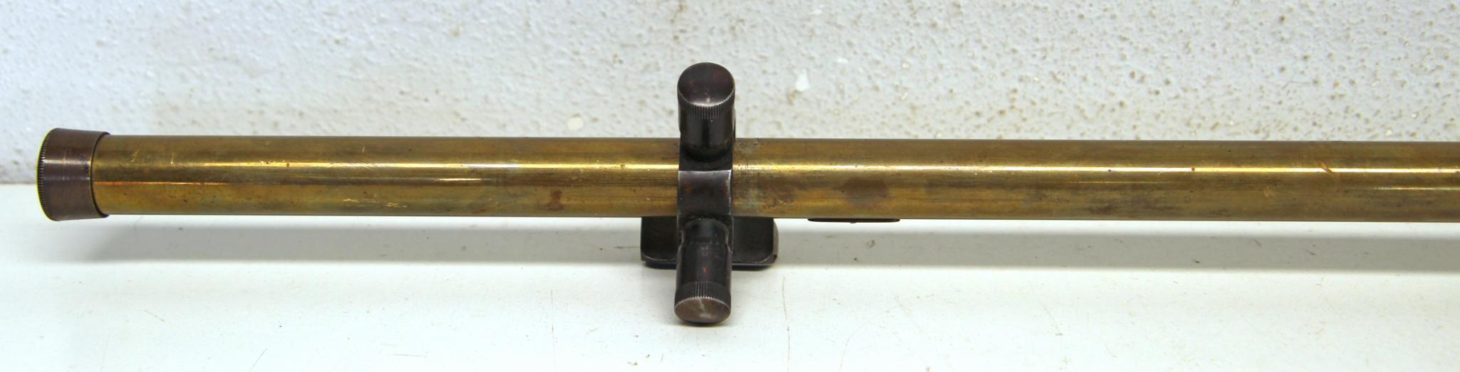 Navy Arms vintage 4x brass rifle scope, 32”