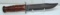 KA-BAR USMC Fighting Knife w/Leather Sheath, 7 1/4