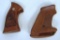 Pair Wooden Smith & Wesson Revolver Grips and Pair Wooden Target Grips Colt 1911 .45 Auto...