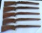 5 Pre-64 Winchester Model 70 Wood Rifle Stocks w/Butt Plates, 2 with Sling Swivels...