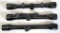 2 Redfield 4X Rifle Scopes and United Golden Hawk 4x32 Rifle Scope, Clear Field of View for all...