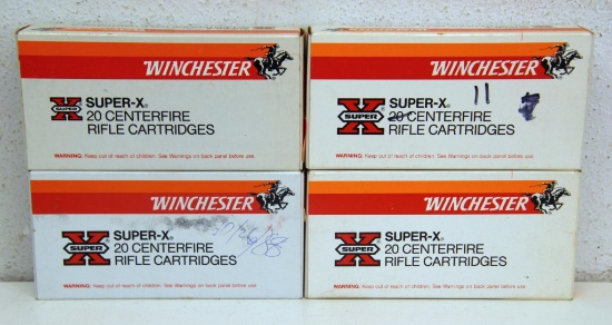 3 Full and 1 Partial Box 11 Winchester Super-X .243 Winchester 100 gr. Power-Point SP Cartridges