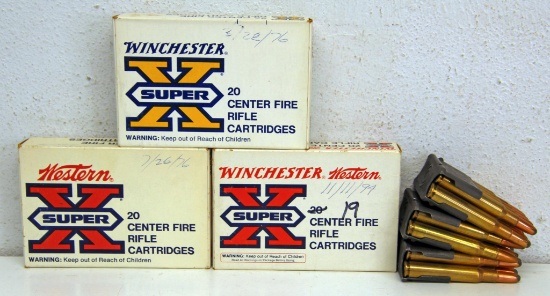 2 Full Boxes and 1 Partial Box 19 Winchester Western .30-06 Spfd. and 3 8 Round M1 Garand .30-06