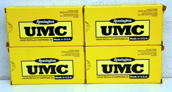4 Full Boxes Remington UMC 9 mm Luger 147 gr. MC Cartridges Ammunition...