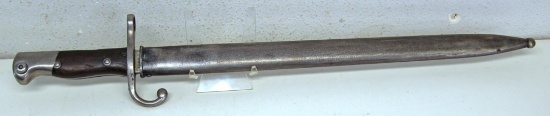 Modelo...Argentino 1909 Bayonet with Scabbard, 15 3/4" Blade, 20 1/2" Overall...