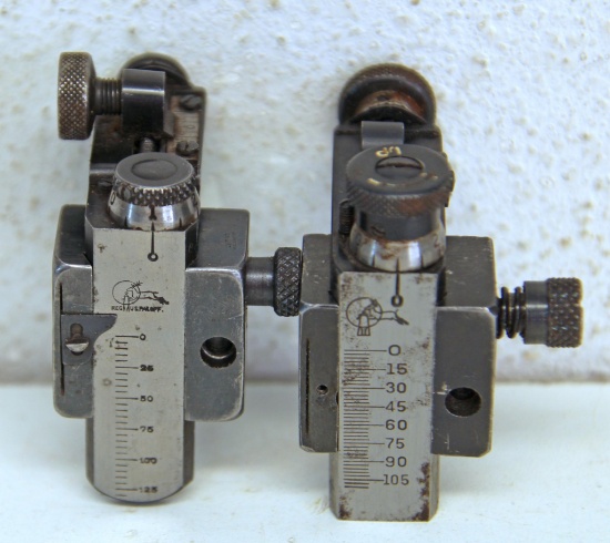 2 Lyman Rear Rifle Peep Sights - 1 Marked 485...