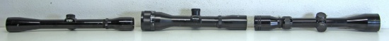 3 Rifle Scopes - Tasco 3-9x40, Tasco Pro-Class 6x40, Bushnell 6X Banner...