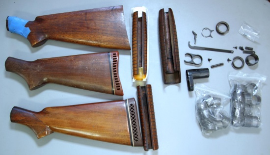 Winchester Pump Shotgun Parts - 3 Butt Stocks, 3 Forearms, Bag of Other Parts...