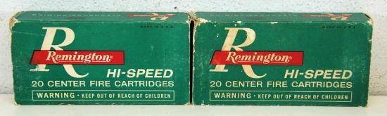 2 Full Vintage Boxes Remington .348 Winchester 200 gr. SP Cartridges Ammunition...
