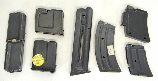 7 Magazines - Anschutz .22 Magnum, .22 Hornet, 5 mm, (4) .22 LR...