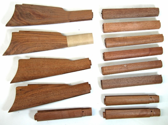 New Rough Wood Stocks & Forearms for Winchester Model 1873 - 2 Rifle Stocks, 2 Carbine Stocks, 3