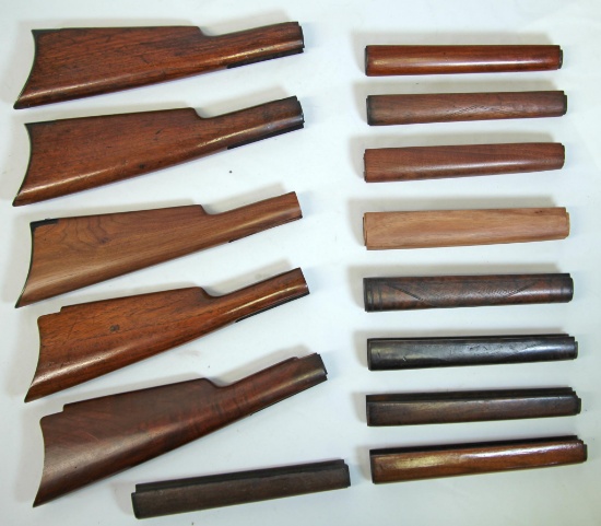 5 Wood Stocks and 8 Wood Forearms for Winchester Model 1892...