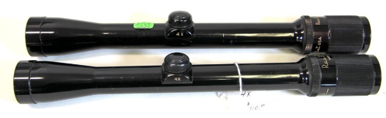 2 Realist 4X Rifle Scopes, Clear Fields of View...