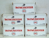 5 Full Boxes Winchester .30 Carbine 110 gr. FMJ Cartridges Ammunition...