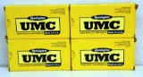4 Full Boxes Remington UMC 9 mm Luger 147 gr. MC Cartridges Ammunition...