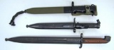 2 Belgian Bayonets w/Sheath and 1 Spanish Army SB Bayonet w/Sheath...
