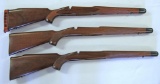 3 Pre-64 Winchester Model 70 Super Grade Wood Rifle Stock w/Inset Sling Swivel Mounts - 2 Have Butt