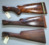 ...3 Nice Double Barrel Shotgun Wood Stocks - 1 Ithaca 5E, 1 L.C. Smith Pre-1913 12 Ga., 1 Beautiful