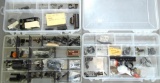 Gun Parts - 3 Plastic Trays w/Parts, Scope Rings, Sights, Misc....