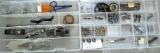 Gun Parts - 2 Plastic Trays w/Screws, Barrel Bands, Sights, Sling Swivels, .30-06 Magazines, Lots