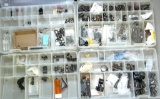 Gun Parts - 4 Plastic Trays w/Sights, Scope Rings, much more...