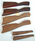 2 Old Rough Savage Model 99 Wood Rifle Stocks and 2 Savage Model 99 Unfinished Stocks &... Forearms.