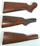 3 Wood Rifle Stocks - 1 Thompson Contender, 1 Deluxe Stock for Winchester, 1 Unknown...