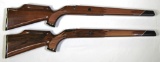 2 New Custom Wood Stocks for Bolt Action Rifles with Fox Butt Plates...