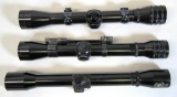 2 Redfield 4X Rifle Scopes and United Golden Hawk 4x32 Rifle Scope, Clear Field of View for all...
