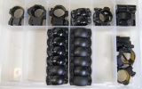 Plastic Tray with 14 Sets of Scope Rings for .22 Cal. Only...