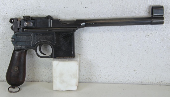 Mauser Oberndorf C96 "Broomhandle" 9 mm Semi-Auto Pistol... 7" Barrel... Some Pitting Both Sides