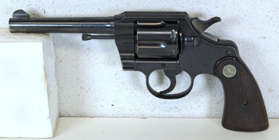 Colt Official Police .38 S&W Double Action Revolver... 4 7/8" Barrel... Police Dept. Markings on But