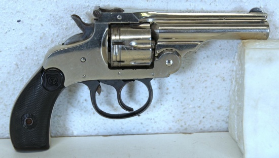 Harrington Richardson Top Break .22 Rimfire Double Action Revolver Very Nice Nickel Finish... 3"