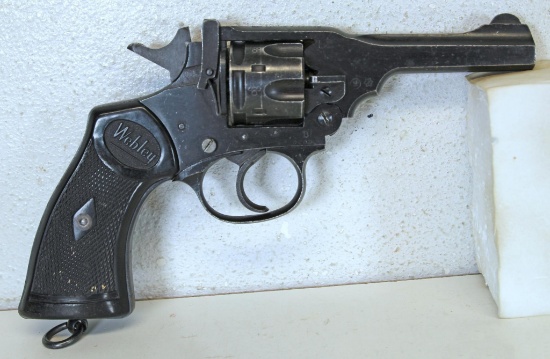 Webley...& Scott Mark IV .38 Cal. Top Break Double Action Revolver 4" Barrel... Marked on Top Webley