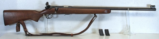 J Stevens Arms Co Model 416 .22 LR Bolt Action Clip Fed Rifle 2 Extra Clips... Rear Peep Sight...