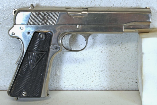 FB Radom...VIS Model 35 9x19 Parabellum Semi-Auto Pistol Nickel Finish... SN#J0450...