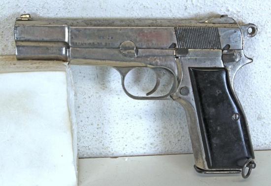 Browning-FN Inglis Canada MK I* 9 mm Hi-Power Semi-Auto Pistol Nickel Finish... SN#7T9936...